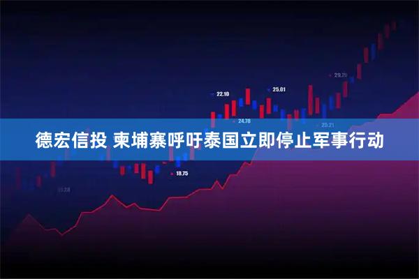 德宏信投 柬埔寨呼吁泰国立即停止军事行动